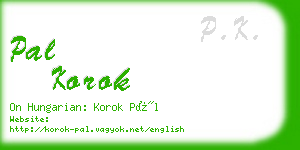 pal korok business card